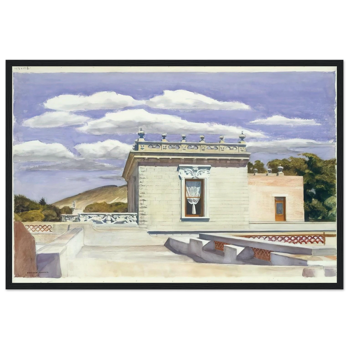 Saltillo Mansion Framed Poster | Edward Hopper Framed Prints Wall Art | Edward Hopper Print