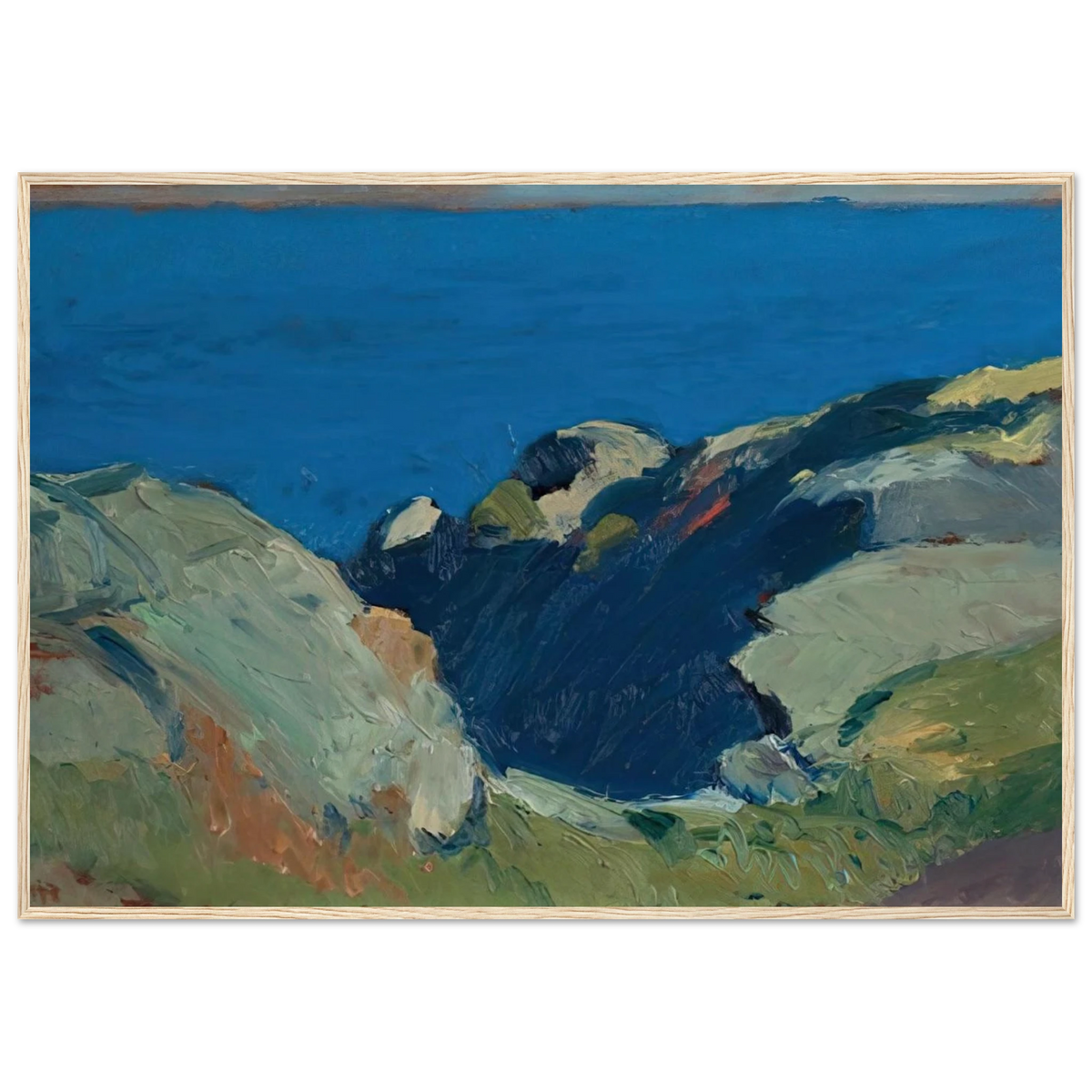 Rocks and Sea Framed Poster | Edward Hopper Framed Prints Wall Art | Edward Hopper Print