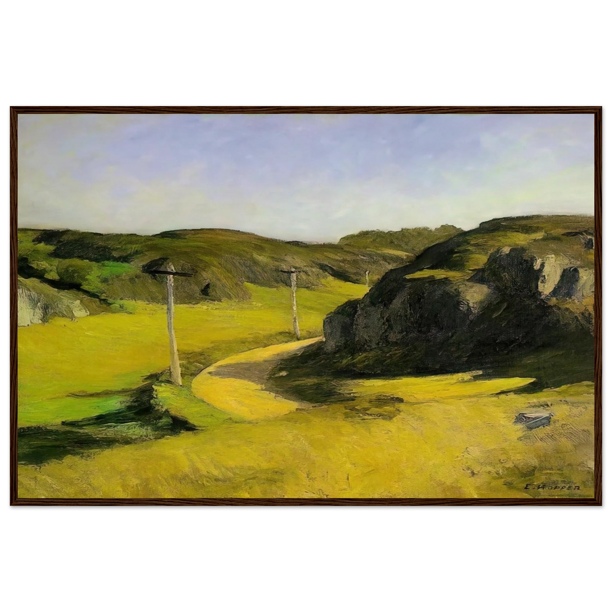 Road in Maine Framed Poster | Edward Hopper Framed Prints Wall Art | Edward Hopper Print