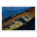 Rocks and Shore Framed Poster | Edward Hopper Framed Prints Wall Art | Edward Hopper Print