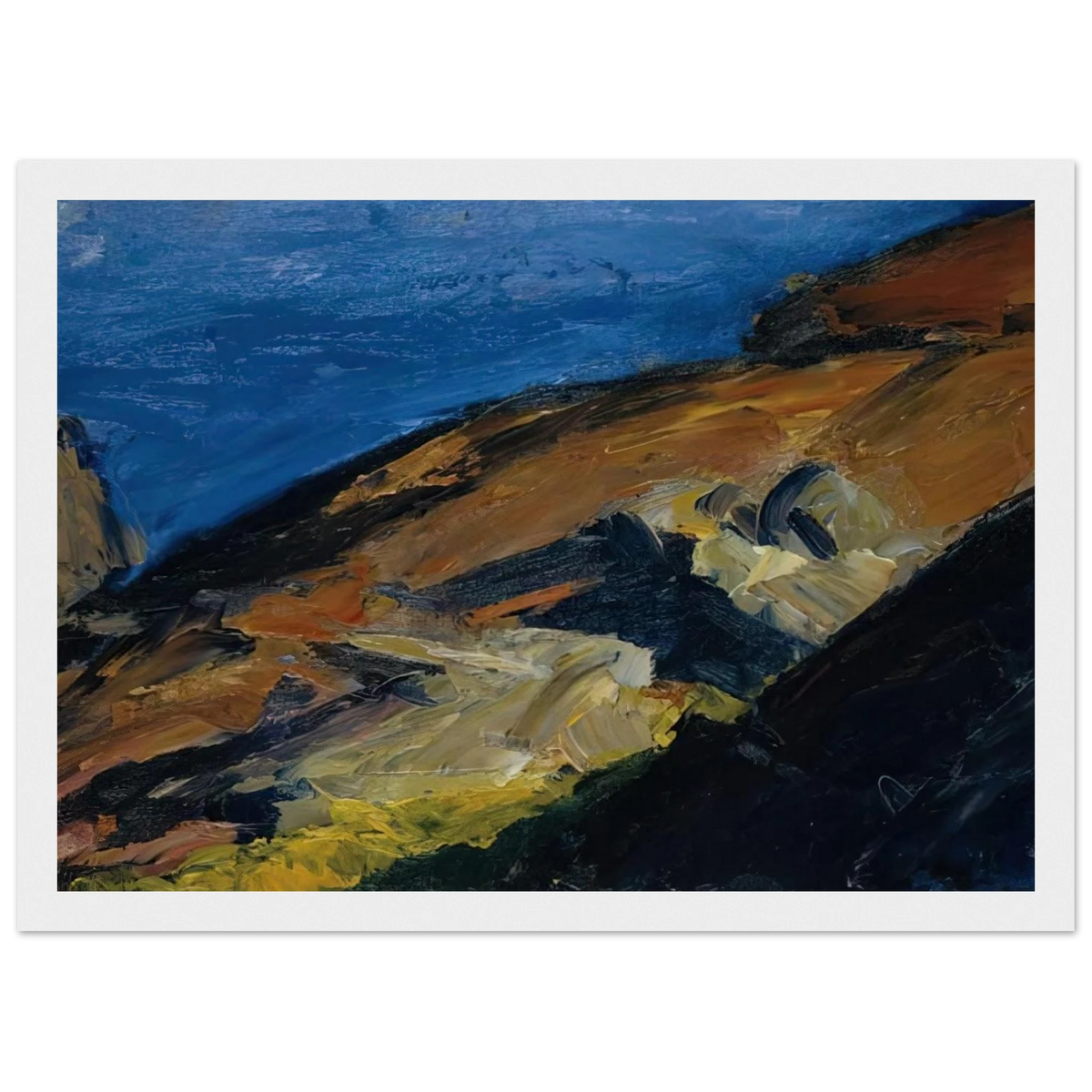 Rocks and Shore Framed Poster | Edward Hopper Framed Prints Wall Art | Edward Hopper Print