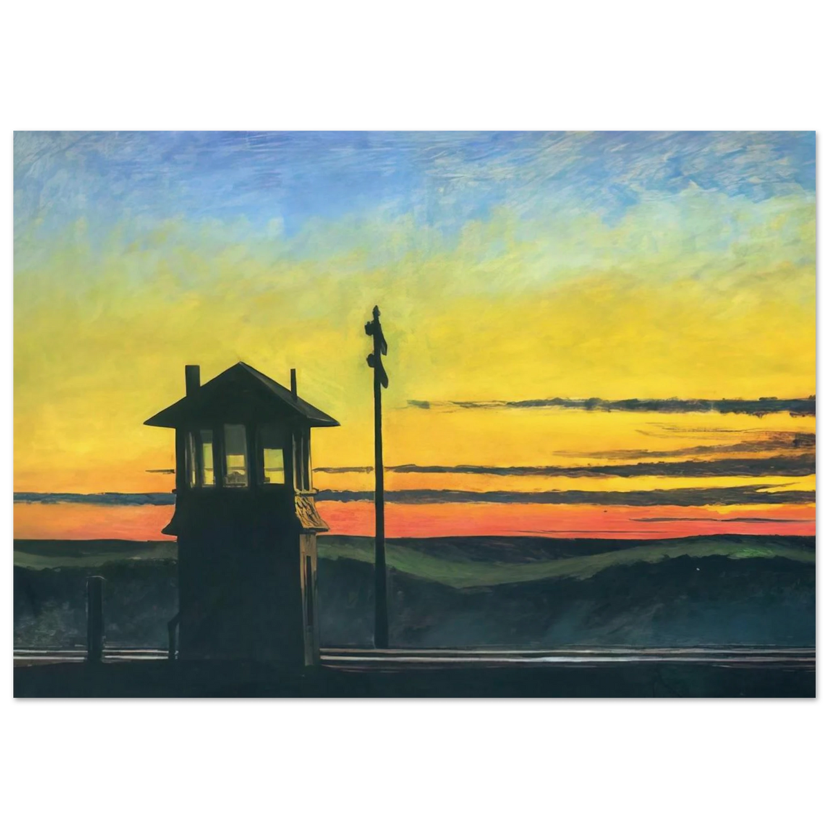 Railroad Sunset Poster | Edward Hopper Poster | Edward Hopper Print