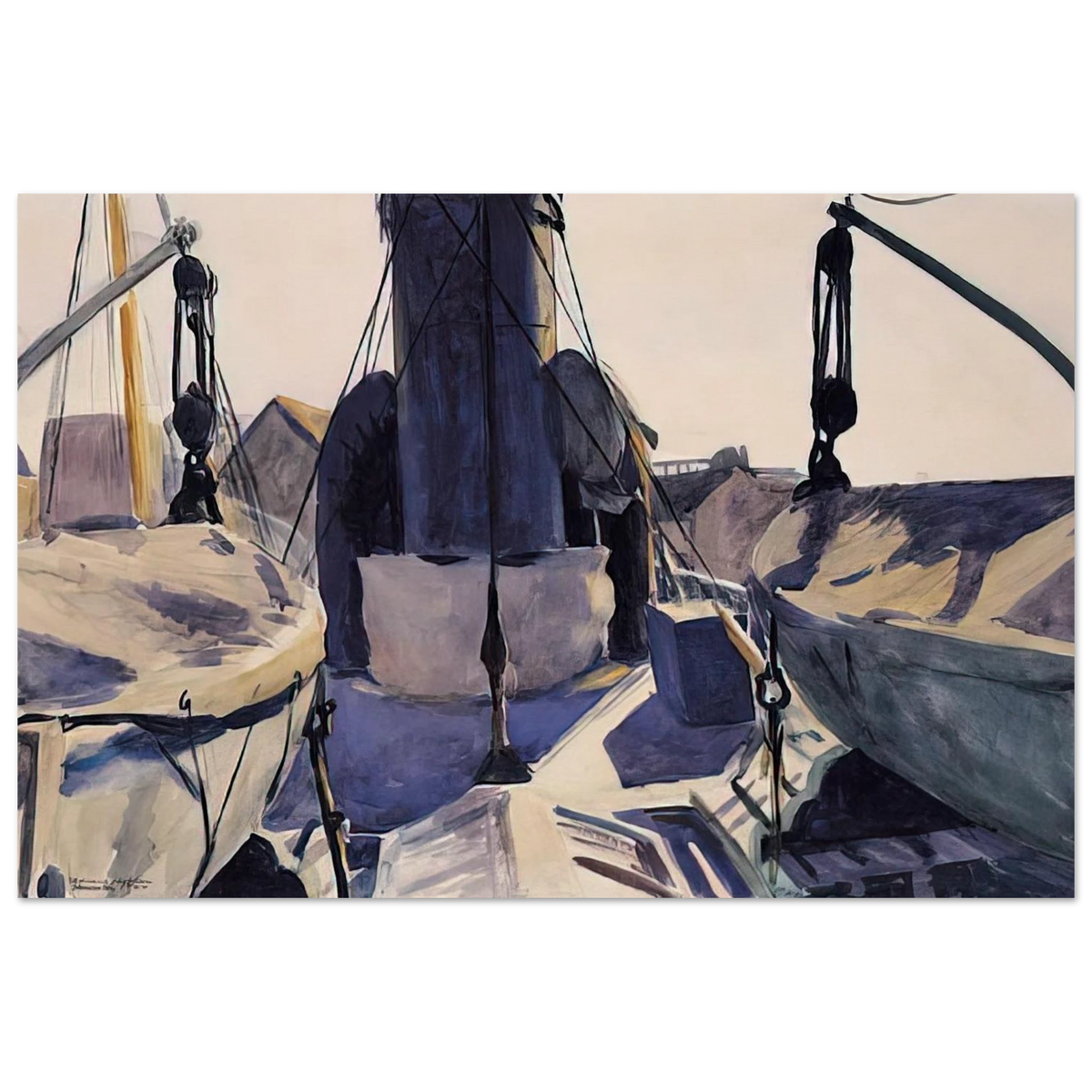Funnel of Trawler Poster | Edward Hopper Poster | Edward Hopper Print