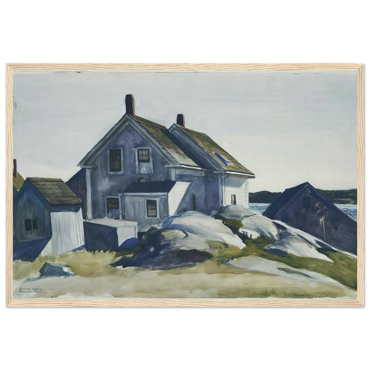 House at the Fort, Gloucester Framed Poster | Edward Hopper Framed Prints Wall Art | Edward Hopper Print