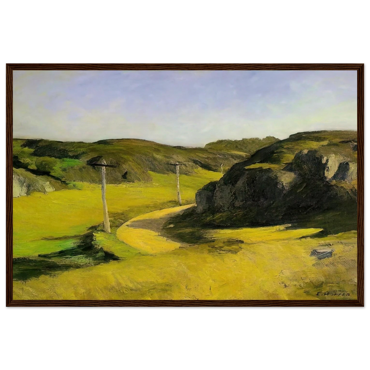 Road in Maine Framed Poster | Edward Hopper Framed Prints Wall Art | Edward Hopper Print