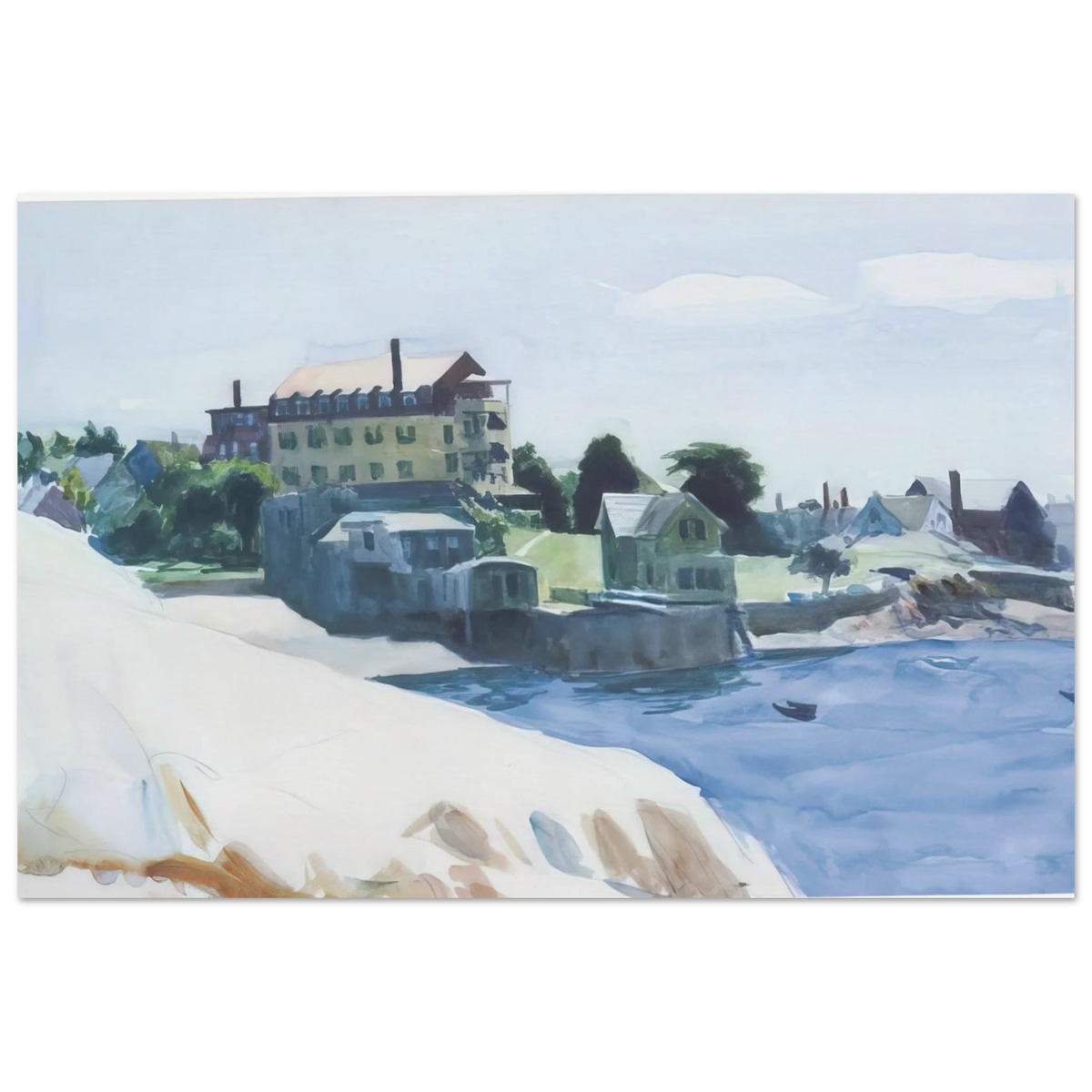 Small Town on Cove Poster | Edward Hopper Poster | Edward Hopper Print