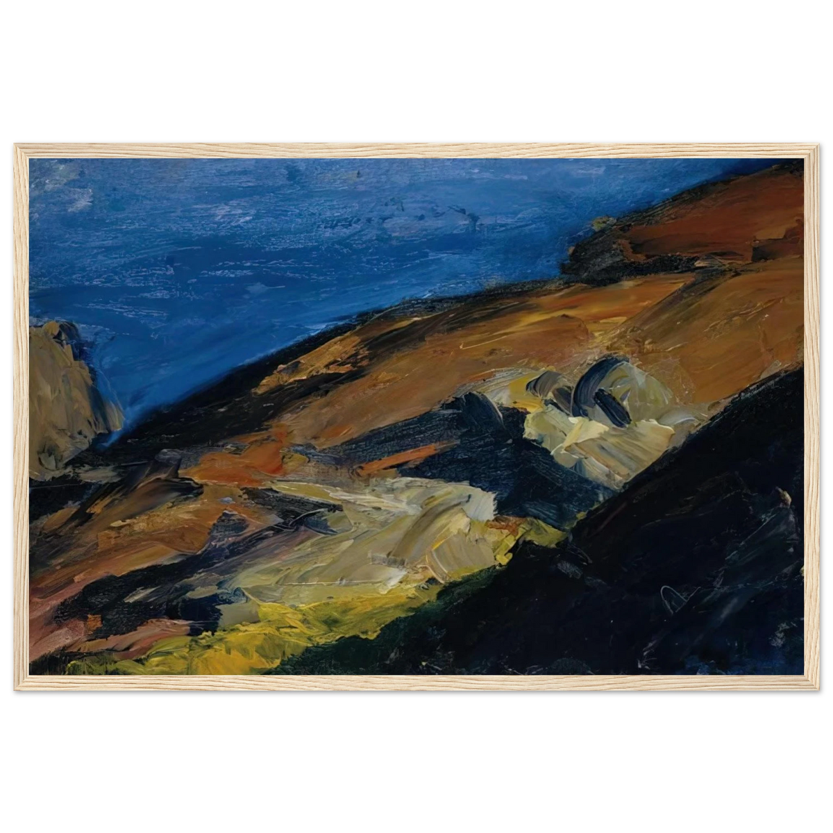 Rocks and Shore Framed Poster | Edward Hopper Framed Prints Wall Art | Edward Hopper Print